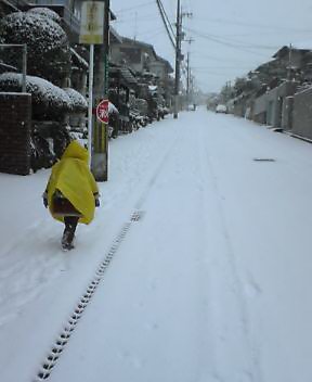 雪の日の登園